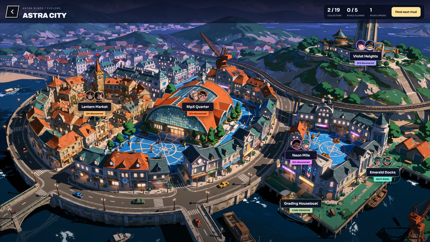 Astra City gives each part of the collection loop a place in the world.