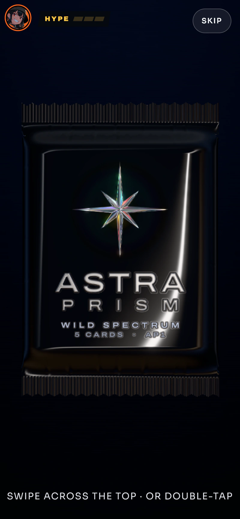 A sealed ASTRA PRISM pack