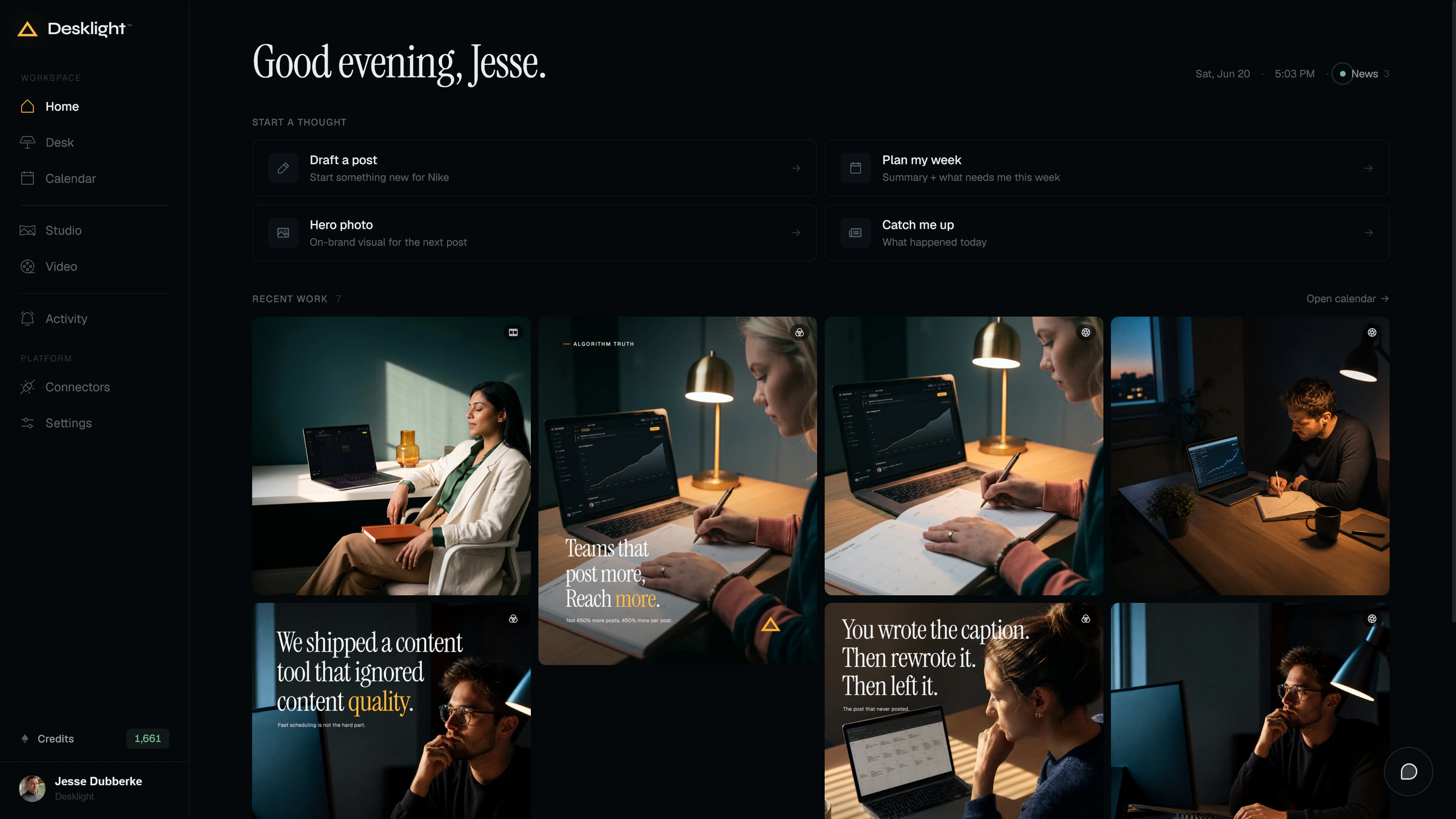 Desklight — preview